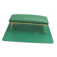 Magideal - Conjunto De Cojín Y Tapete Para Manicura, Herramientas Para Embellecer Uñas, Soporte Ergonómico Para Muñecas, Almohadilla De Apoyo Para El Brazo, Verde