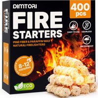Fire Starter Dimtori, 400 Unidades, Natural Para Fogatas Y Barbacoas