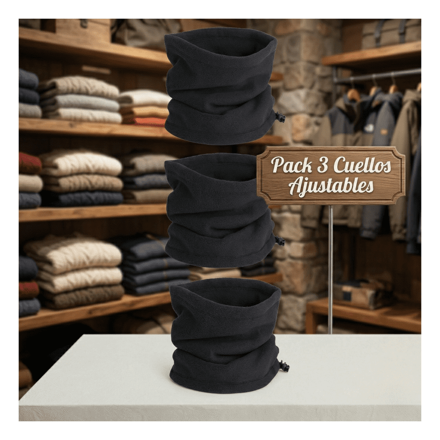 Genérico - Pack 3 Cuellos Polar Suaves Calentadores Cómodos Unisex