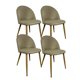thumbnail image 1 of Pack 4 Sillas Gabrielle Lino Beige Respaldo liso Patas Símil Madera, 1 of 3