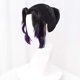 thumbnail image 4 of Peluca para cosplay Wiggy Mermaid SL Kochou Shinobu, color negro y morado, 4 of 7