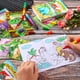 thumbnail image 3 of Libros para colorear BenLouis Dinosaur Mini con crayones apilables x12, 3 of 7