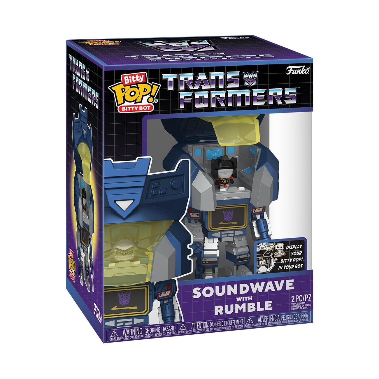 Figura De Colección Funko Pop! Bitty Bots Transformers Soundwave