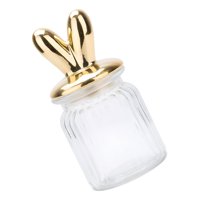 Genérico - Set 2 Tarro Almacenamiento Tapa Decorativa Orejas Conejo Jhn