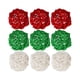 thumbnail image 2 of 9x Bolas Decorativas De Ratán Rellenos De Jarrón Para Decoración De Mesa Del Hogar Fiesta De Navidad Rojo Verde Blanco, 2 of 3