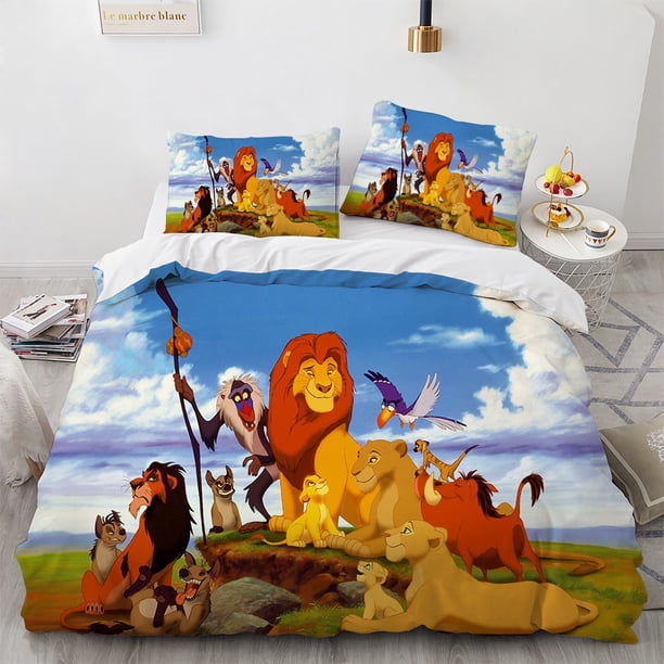 The Lion King Simba Bedding Set for Boys, Single, Twin Size Duvet Cover, Comforter Covers Sets, Teen Bedspreads Bed Sheets