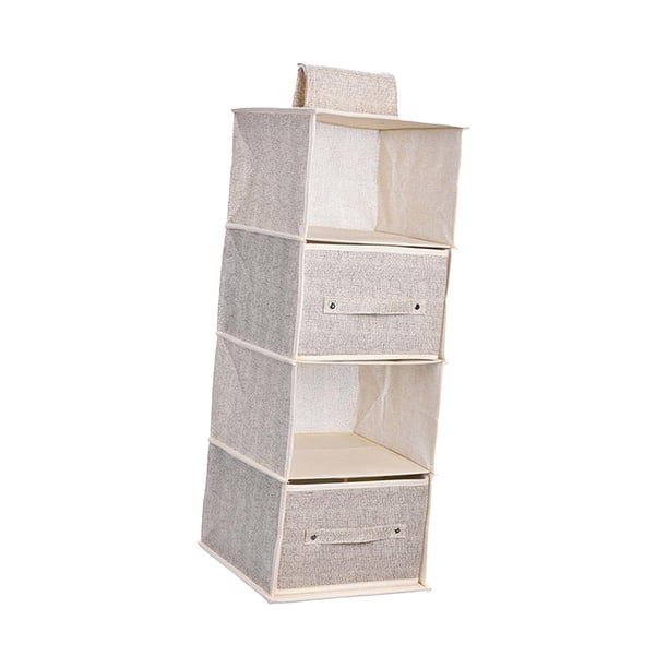 Organizador de armario colgante con cajones, bolsa de almacenamiento para guardarropa, estante colgante portátil para dormitorio, camisas, calcetines, , 4 capas