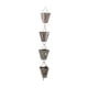 thumbnail image 5 of Cadenas de lluvia de jardín Cadena inferior de agua Baño de pájaros decorativo 1M Cadenas de multipropósito Colectores de lluvia Copas cubo de arroz, 5 of 5