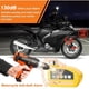 thumbnail image 2 of Cerradura recargable de motocicletas con alarma de 130db y cable de recordatorio de acero de 6FT, para motocicletas de 7 mm Pin Bicicletas Ebike Scooter Moped (naranja-amarillo), 2 of 3