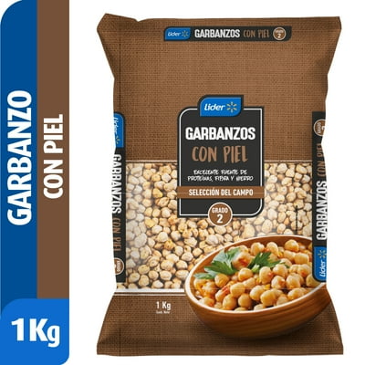 Garbanzos Con Piel Bolsa 1 Kg Lider