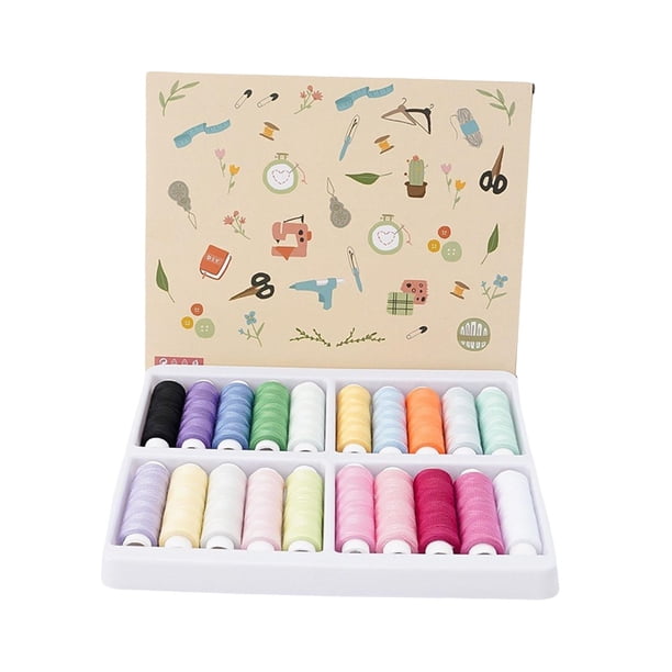 Hilo De Coser De 20 Colores, Para Manualidades, Acolchado, Hilo De Poliéster, Suministros Para Carrete, Color Claro