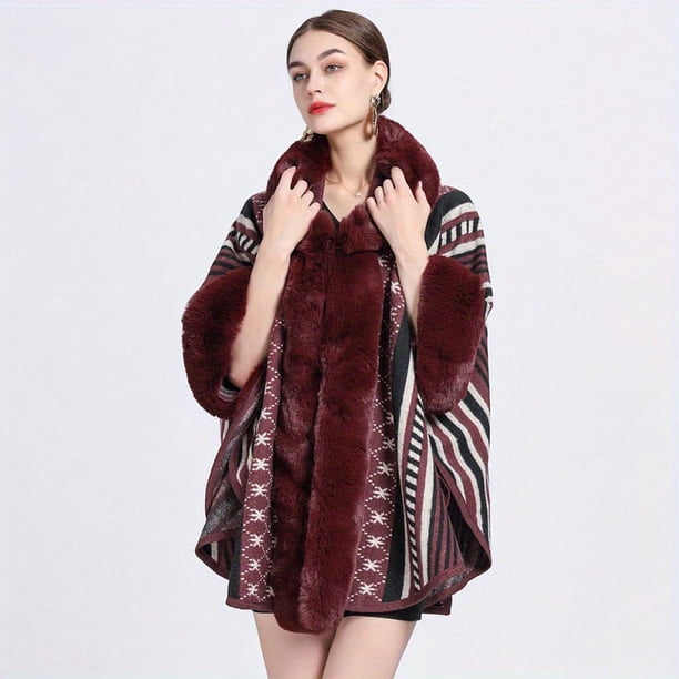25.60"X64.96" Imitation Rabbit Fur Shawl Scarf Collar Imitation Cashmere Cloak Winter Cold And Warm Shawl Wrap