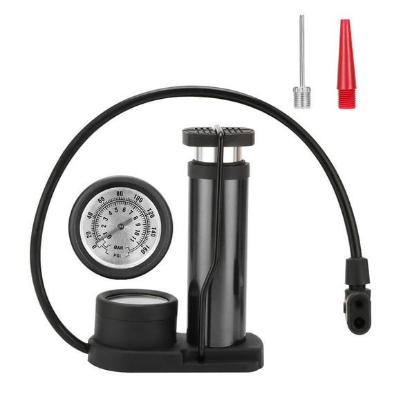 Bombin de Pie Inflador Portatil para Bicicleta, Moto, Balon + Agujas