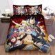 thumbnail image 1 of Fairy Tail Anime Characters In Flame Quilt Duvet Cover Set Children Super 3-Piece Bedding Set, 1 of 5