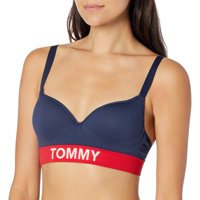 Bralette Tommy Hilfiger Para Mujer, Sin Costuras, Ligeramente Forrado, Azul Marino