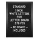 thumbnail image 1 of Letras para Pizarra de Mensajes G GAMIT 2,5 cm Blanco 378 piezas, 1 of 7