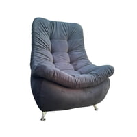 Genérico - Sitial Sofa Curvo Negro Felpa