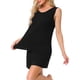 thumbnail image 4 of INSPIRE CHIC Conjunto de Pijama de Algodón para Mujer, Camiseta sin Mangas Suave y Pantalones Cortos con Cintura Elástica para Dormir S Negro, 4 of 6
