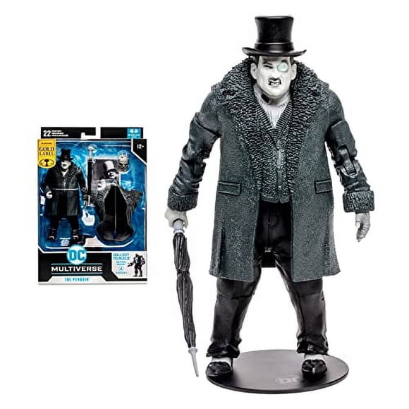Figura de acción Mcfarlane Dc Multiverse The Penguin B&W Gold Label 7 pulgadas