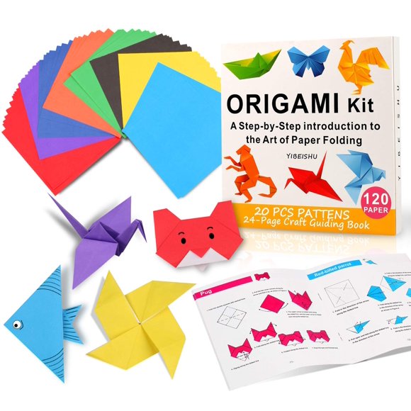 Kit de Origami Yibeishu 120 Hojas para Niños de 5 a 12 Años