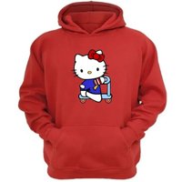 Genérico - Polerón Canguro Gatita Kitty Rojo Talla Xl Unisex