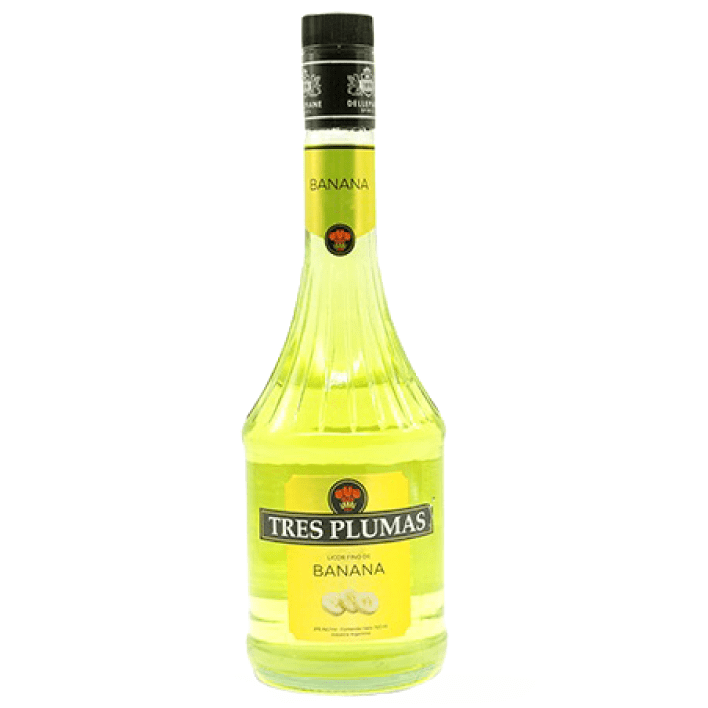 Licor Tres Plumas Licor De Banana 27° 750cc