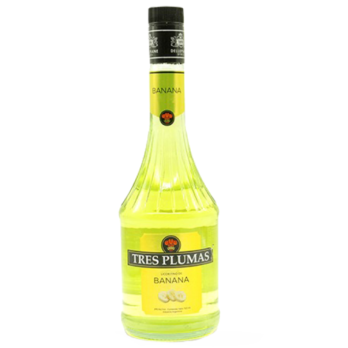 Licor Tres Plumas Licor De Banana 27° 750Cc