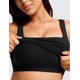 thumbnail image 4 of Sujetador deportivo CRZ YOGA Butterluxe para mujer con cuello cuadrado, negro, 4 of 7