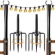 thumbnail image 1 of Postes para luces de cadena Fussion, 2 piezas, metal ajustable para exterior, 1 of 7