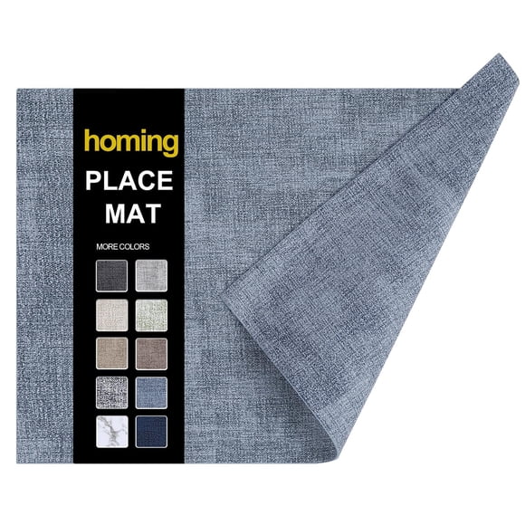 Mantel individual Homing de cuero sintético 43 cm × 30 cm (paquete de 6)