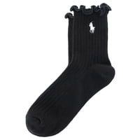 Calcetines Tipo Polo Ralph Lauren Lettuce Edge Negros Para Mujer