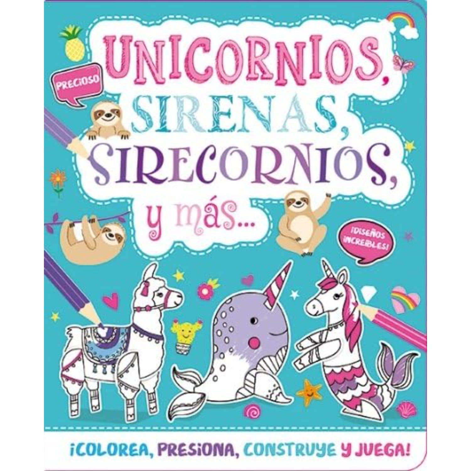 Edimat Libros - Libro Unicornios, Sirenas, Sirecornios Y Mas… (arma Y Colorea)
