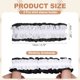 thumbnail image 2 of Uxcell Brazalete de Liga, Sujetador de Manga Antideslizante para Camisa de Hombre, Cinturón Elástico Blanco sobre Negro, 2 of 6