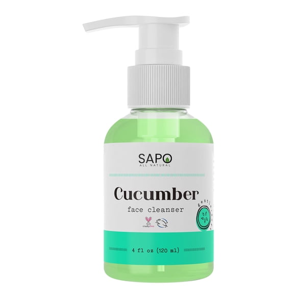 Limpiador facial Sapo, totalmente natural, con pepino, 120 ml, con aloe y vitamina C