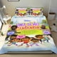 thumbnail image 1 of Levántate y Canta Conjunto de sábanas temático, trío de piezas, cómodo y amigable con la piel, diseño único, regalo de decoración para el hogar para familiares, amigos y fans,135cm *200cm, 1 of 6