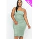 thumbnail image 1 of Minivestido De Talla Grande Con Detalle Fruncido En La Parte Delantera Y Trasera, 1 of 5