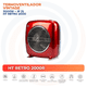 thumbnail image 3 of Pack Termoventilador Vintage Ht Retro 2000r Rojo + Blanco, 3 of 9