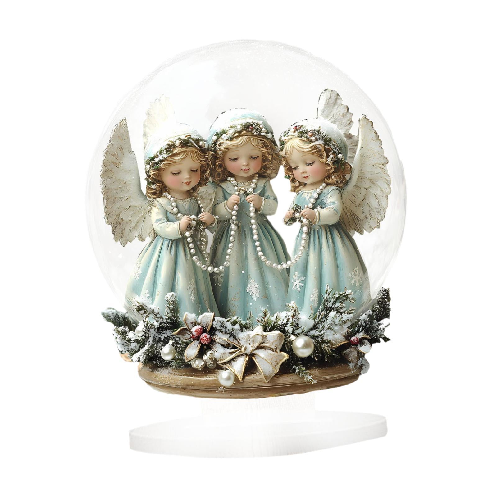 Magideal - Adorno De Ángeles En Oración, Artesanía Acrílica, Figura Única Y Práctica, Estatua Decorativa Conveniente, Decoración De Escritorio Para Hotel Y Hogar