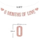 thumbnail image 2 of Banner BOMXOI 6 Meses de Amor Rosa Dorado con Brillo, 2 of 7