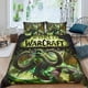 thumbnail image 2 of Mundo de Warcraft Conjunto de sábanas temático, trío de piezas, cómodo y amigable con la piel, diseño único, regalo de decoración para el hogar para familiares, amigos y fans,173cm *218cm, 2 of 6