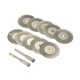 thumbnail image 2 of Discos de corte de diamante de 10 piezas, broca para herramienta rotativa de 20 mm sin agujeros, 2 of 5