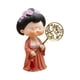 thumbnail image 2 of Cabeza Temblorosa Decoración Del Salpicadero Del Coche Ventana Tang Girl Estatua De Resina Estatuilla Ventilador Violeta Floral, 2 of 3