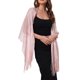 thumbnail image 1 of INSPIRE CHIC Mujeres Chales y Envolturas para Vestidos de Noche Brillante Brillante Brillante Elegante para Fiesta de Boda Rosa Claro(Plata) 74.8"x17.7"(LxW), 1 of 6