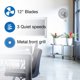 thumbnail image 4 of Ventilador de pared Air King 9012 de calidad comercial, 30 cm, blanco, 4 of 9