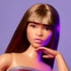thumbnail image 3 of Muñeca Mattel Barbie Looks Coleccionable No. 24 Pelo Castaño Moda Moderna Y2K Vestido Rosa Brillante Tacones Punta Abierta, 3 of 3