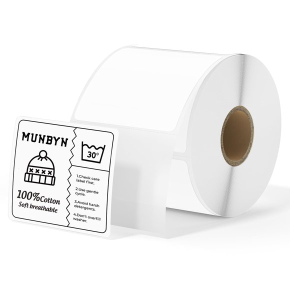 Etiquetas térmicas MUNBYN 3x3 cm 500 hojas/rollo blancas