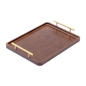 Bothyi - Bandeja De Madera Para Servir Con Asas, Bandeja De Mesa De Centro Para Postre, Mostrador, Almuerzo, 40X30Cm