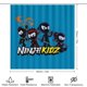 thumbnail image 2 of Niños ninja-theme 4-Piece Shower Curtain Set with Rugs, Waterproof Bathroom Decor Set Includes Bath Mat, U-Shaped Rug, Toilet Lid Cover and Curtain with Hooks, 2 of 6