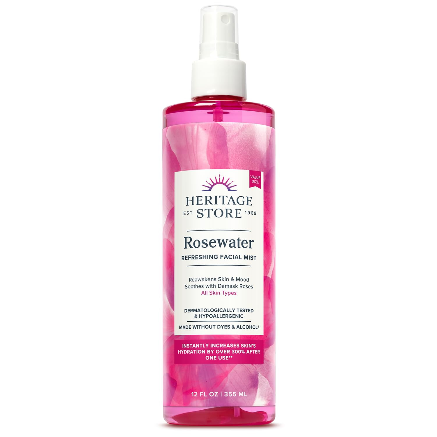 Heritage Store - Bruma Facial Rosewater Con Rosa De Damasco 355 Ml