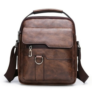 Veat00L - Bolso Bandolera Para Hombre-Bolso Bandolera De Piel Para Hombre, Tamaño Pequeño, Bolso De Hombro Para Tableta, Viajes, Oficina, Negocios
